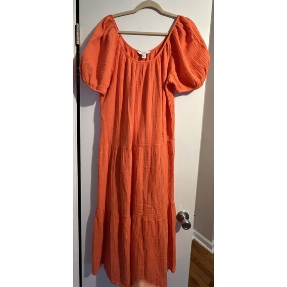 Lilly Pulitzer Zemini Maxi Dress Coverup Large Flamingo Feather Crnkl Gauze - Picture 2 of 11